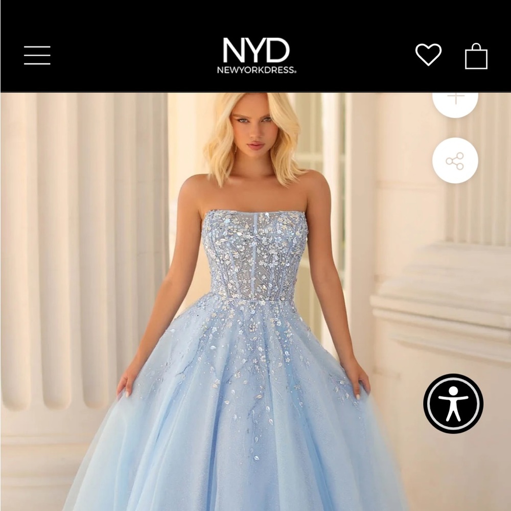 Clarisse winter blue gown - altered